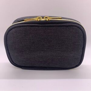 Dark Grey Jewelry Travel Case Organizer Bag For Earrings, Necklaces, Rings &more